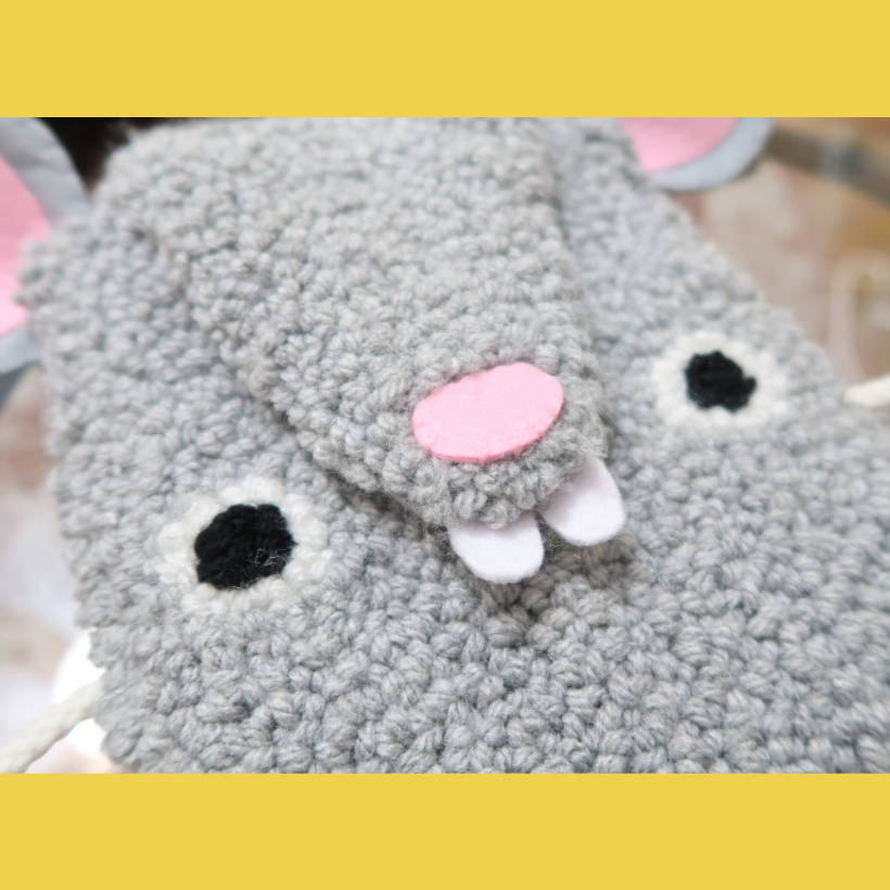 Rat Punchneedle Bag 🐀 | Fiber Art Purse