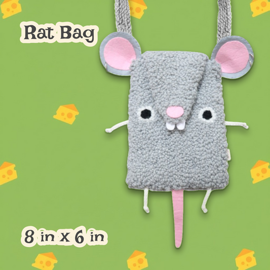 Rat Punchneedle Bag 🐀 | Fiber Art Purse