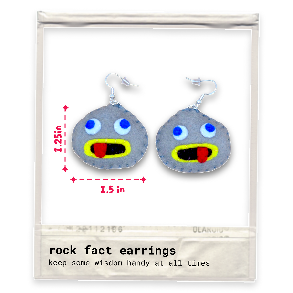 Rock Fact Felt Earrings | Over The Garden Wall Inspired
