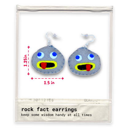 Rock Fact Felt Earrings | Over The Garden Wall Inspired