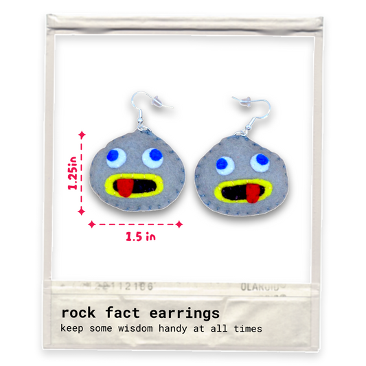 Rock Fact Felt Earrings | Over The Garden Wall Inspired