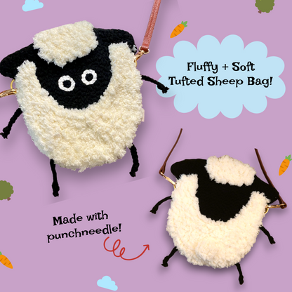Sheep Punchneedle Bag 🐑 | Handtufted Purse
