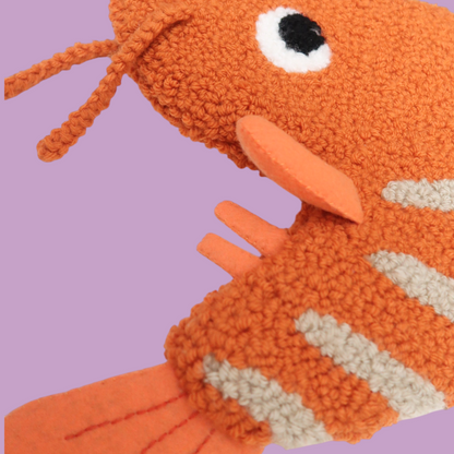 Shrimp Punchneedle Bag 🦐 | Fiber Art Bag
