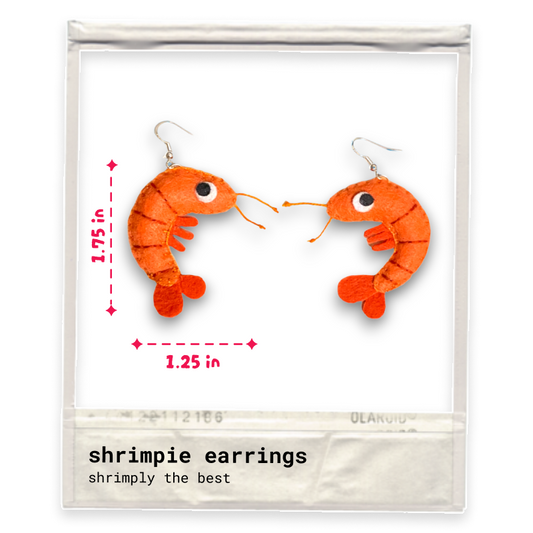 Shrimp Felt Earrings 🦐
