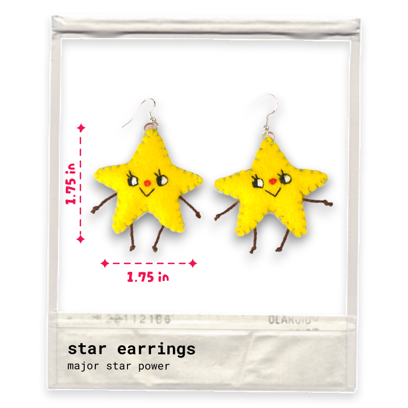 Star Felt Earrings ⭐️