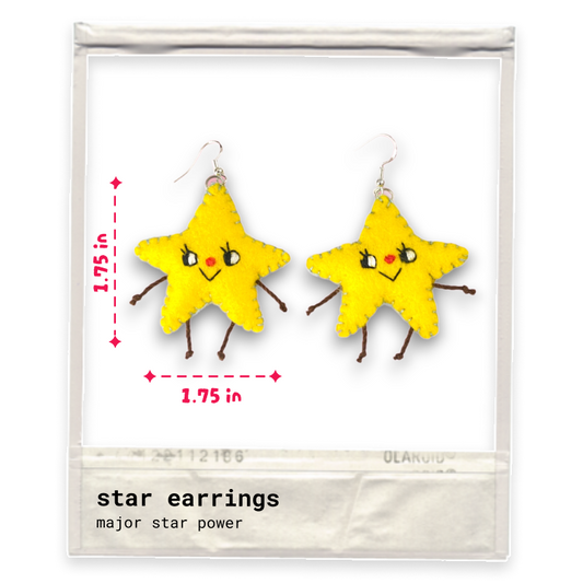 Star Felt Earrings ⭐️