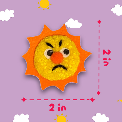 Grumpy Sun + Cheery Cloud Pin Pair☀️☁️