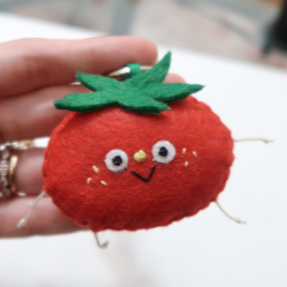 Tomato Guy Felt Bag Charm🍅