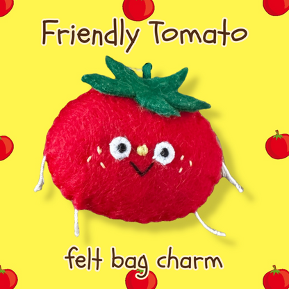 Tomato Guy Felt Bag Charm🍅