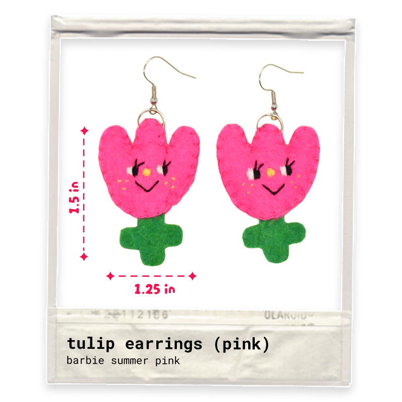 Tulip Felt Earrings 🌷