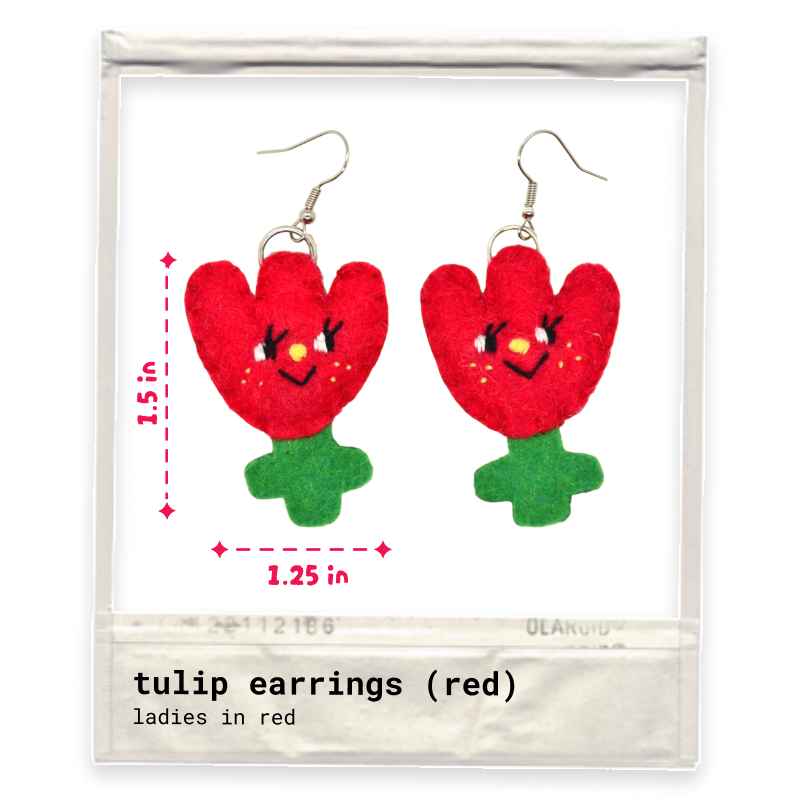 Tulip Felt Earrings 🌷