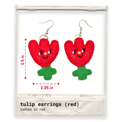 Tulip Felt Earrings 🌷