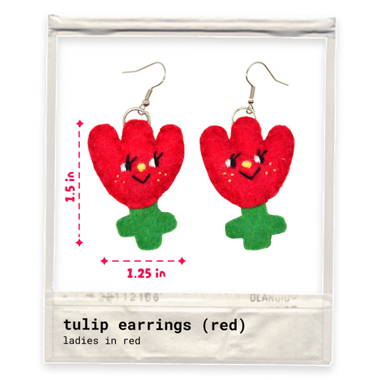Tulip Felt Earrings 🌷