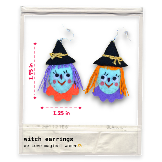 Witchy Sisters Felt Earrings 🧙🏽‍♀️