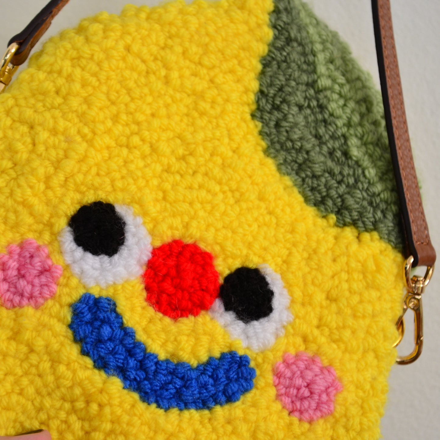 Lemon Punchneedle Bag | Handtufted Purse 🍋