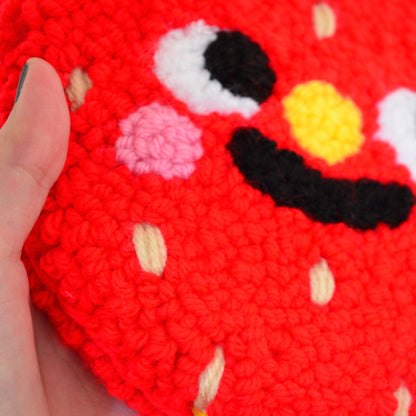 Strawberry Punchneedle Bag | Handtufted Purse 🍓