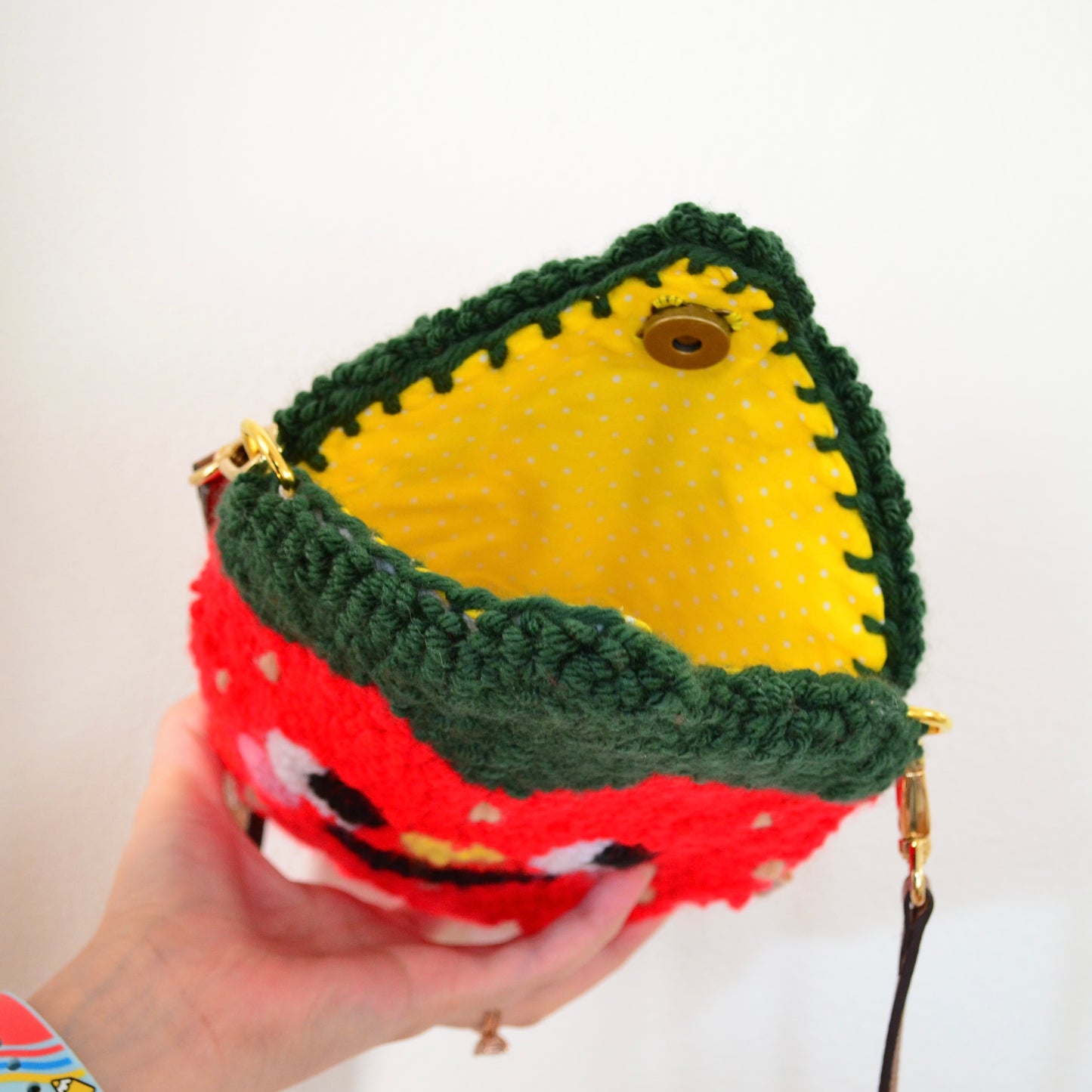 Strawberry Punchneedle Bag | Handtufted Purse 🍓