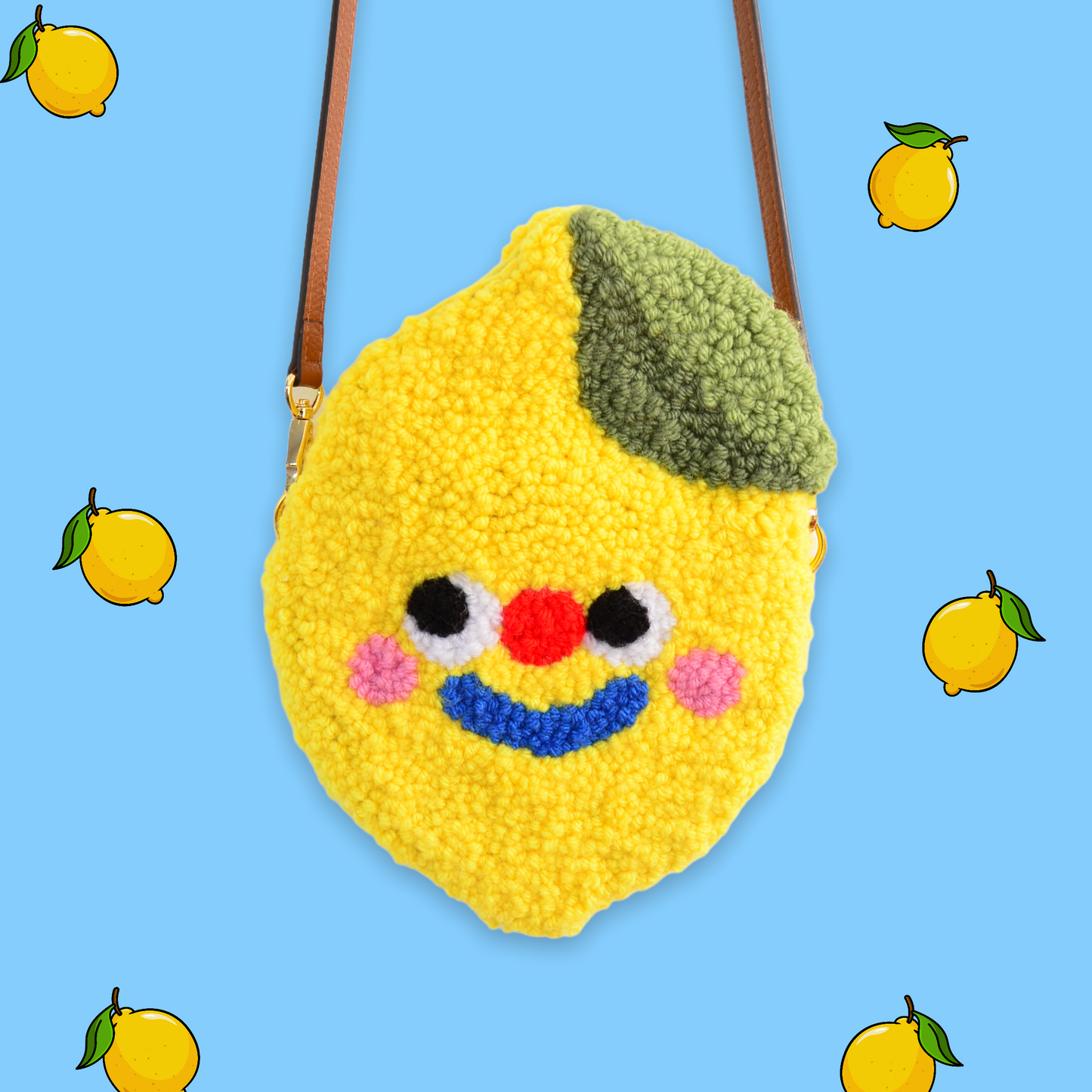 Lemon Punchneedle Bag | Handtufted Purse 🍋