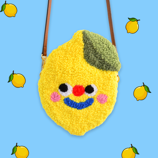Lemon Punchneedle Bag | Handtufted Purse 🍋