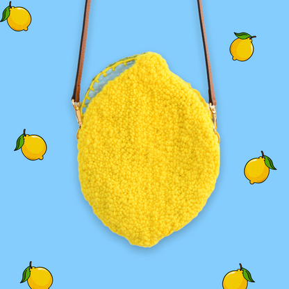 Lemon Punchneedle Bag | Handtufted Purse 🍋