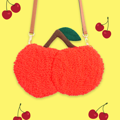 Cherry Punchneedle Bag | Handtufted Purse 🍒