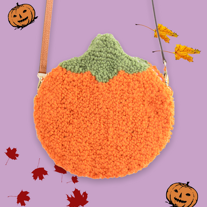 Pumpkin Punchneedle Bag | Handtufted Purse 🎃